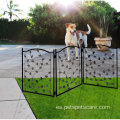 Diseño de hojas Metal Pet Gate de perros cubiertos